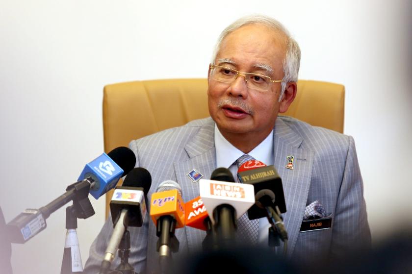Prime Minister Datuk Seri Najib Razak holds a press conference. u00e2u20acu201d Picture by Saw Siow Feng 