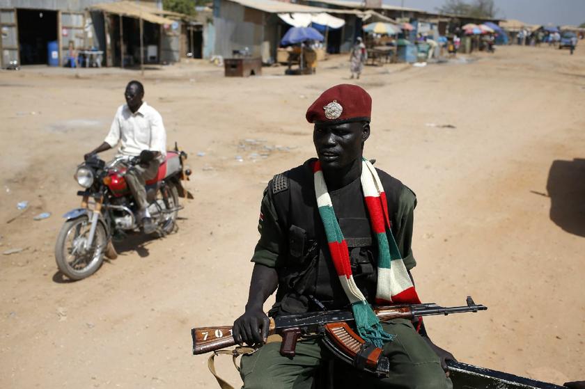 A Sudan Peopleu00e2u20acu2122s Liberation Army soldier in a vehicle in Juba December 21, 2013 Reuters