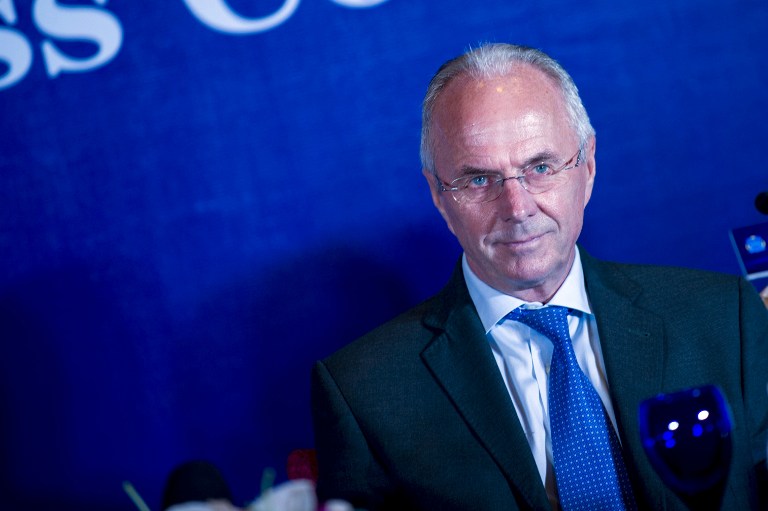 Sweden coach Sven-Goran Eriksson attends a press conference held by Guangzhou R&F football club in Guangzhou, south China's Guangdong province on June 17, 2013. u00e2u20acu201d AFP pic
