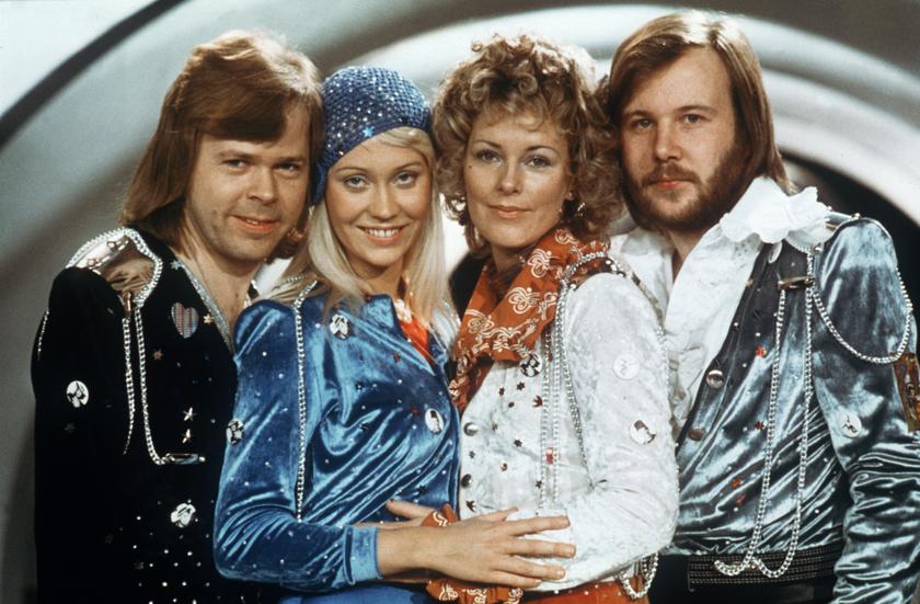 Swedish pop group Abba (from left to right) Bjorn Ulvaeus, Agnetha Faltskog, Anni-frid Lyngstad and Benny Andersson pose during the Eurovision Song Festival, February 9th, 1974. u00e2u20acu201d AFP pic
