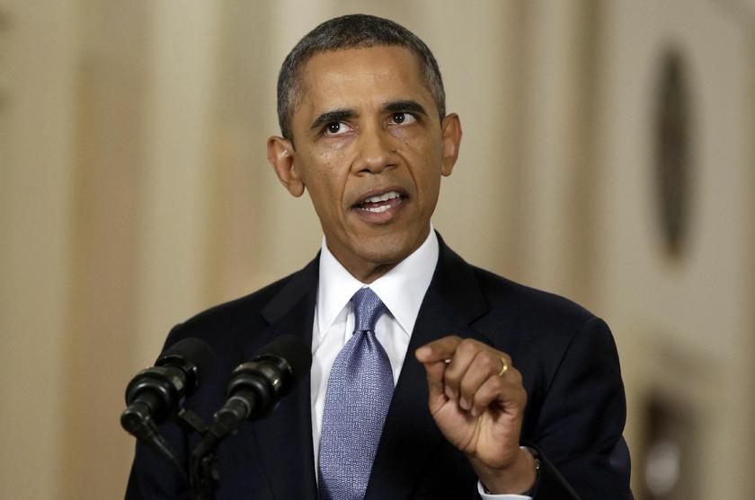 U.S. President Barack Obama addresses the nation about the situation in Syria from the East Room at the White House in Washington, September 10, 2013