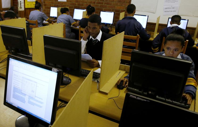 Students use computers to study at Elswood Secondary School in Cape Town November 7, 2013. u00e2u20acu201d Reuters pic