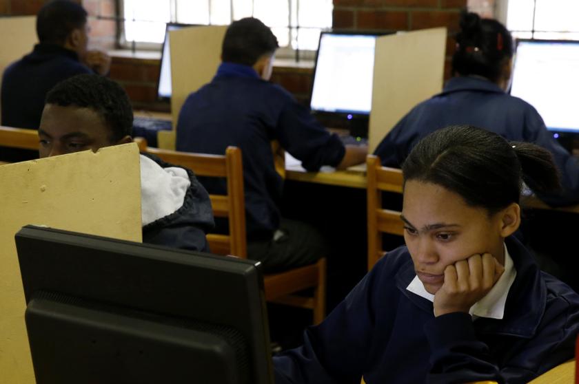Students use computers to study at Elswood Secondary School in Cape Town November 7, 2013. u00e2u20acu201d Reuters pic