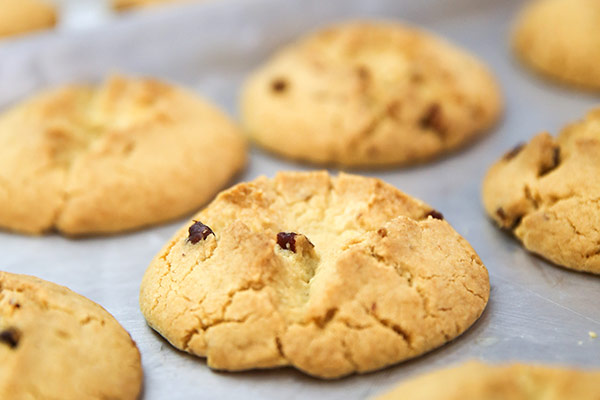 Fresh from the oven, walnut biscuits or hap tau sou 