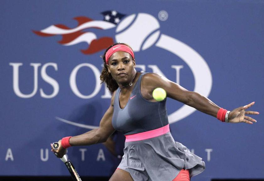 Serena Williams prepares to hit a forehand to Yaroslava Shvedova of Kazakhstan at the US Open tennis championships in New York early August 31, 2013. u00e2u20acu201d Reuters pic