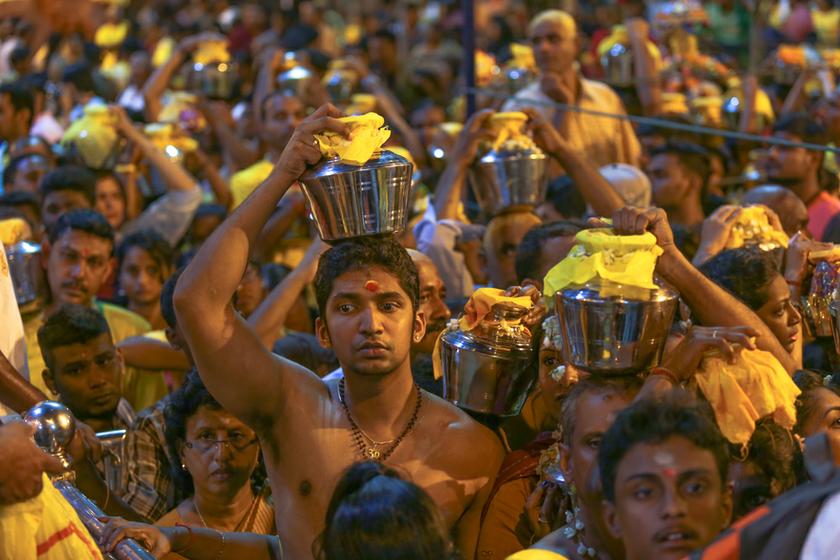 Devotees gather in Batu Caves during the Thaipusam festival in Kuala Lumpur January 17, 2014. u00e2u20acu201d Picture by Saw Siow Feng