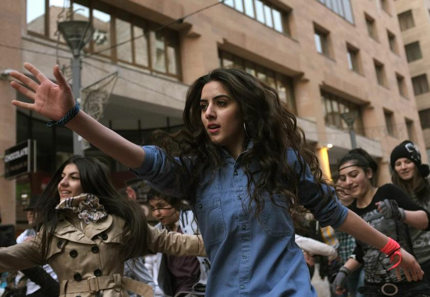 Youth dance during flash mob on the street in Yerevan February 17, 2013. — Reuters file pic
