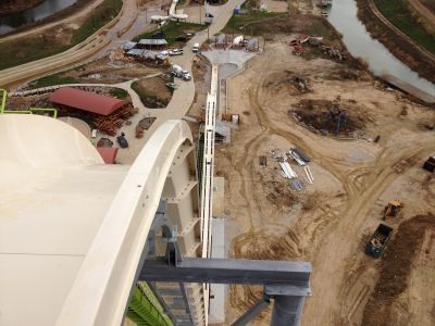 Scariest water slide on the planet, the Verruckt ('insane' in German), 17-storey drop when completed in Kansas City 2014.u00c2u00a9 Schlitterbahn Waterparks and Resorts