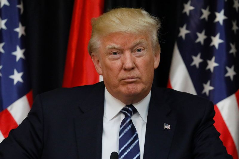 US President Donald Trump pauses during his comments about the apparent attack in Manchester, while in the West Bank city of Bethlehem May 23, 2017. u00e2u20acu201d Reuters pic