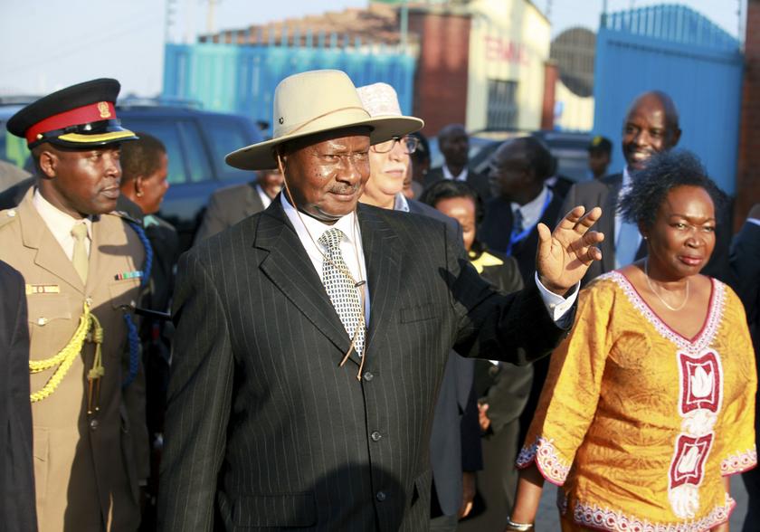 Uganda's President Yoweri Museveni seen during the launch of the facility that will handle motor vehicles destined for neighbouring Uganda from the Kenyan coastal port town of Mombasa, Aug 27, 2013. u00e2u20acu201d Reuters pic