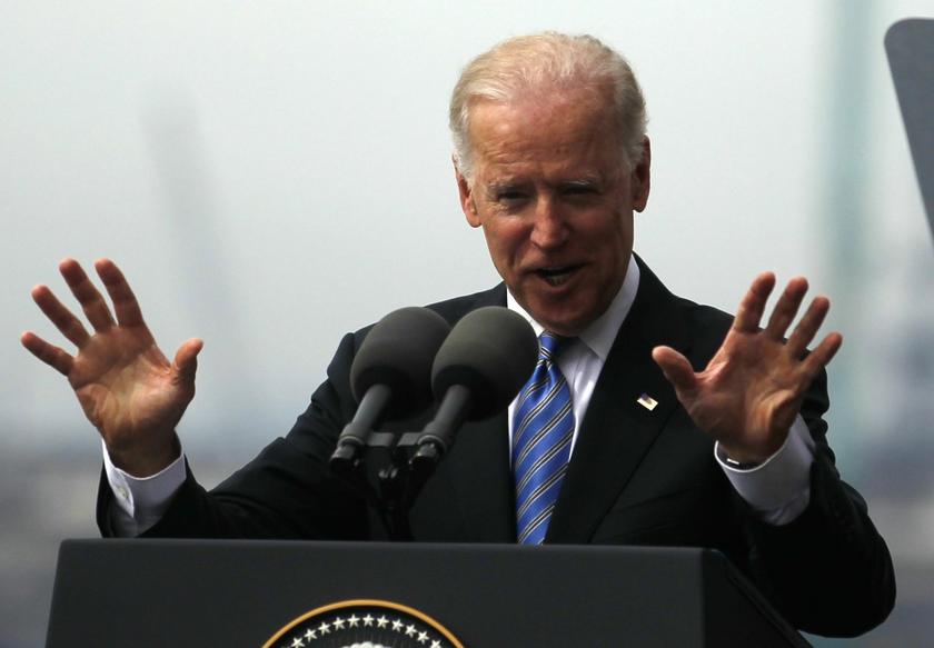 U.S. Vice President Joe Biden delivers his speech at the port of Rio de Janeiro May 29, 2013