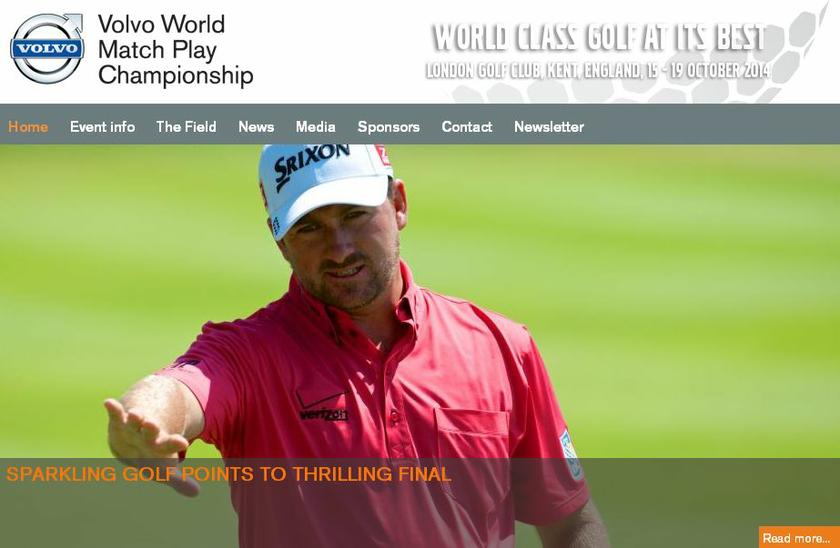 Screencap of the Volvo World Match Play website.