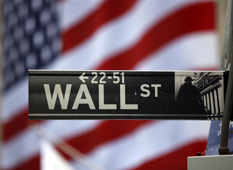 The Wall Street sign is seen outside the New York Stock Exchange, March 26, 2009. u00e2u20acu201d Reuters pic