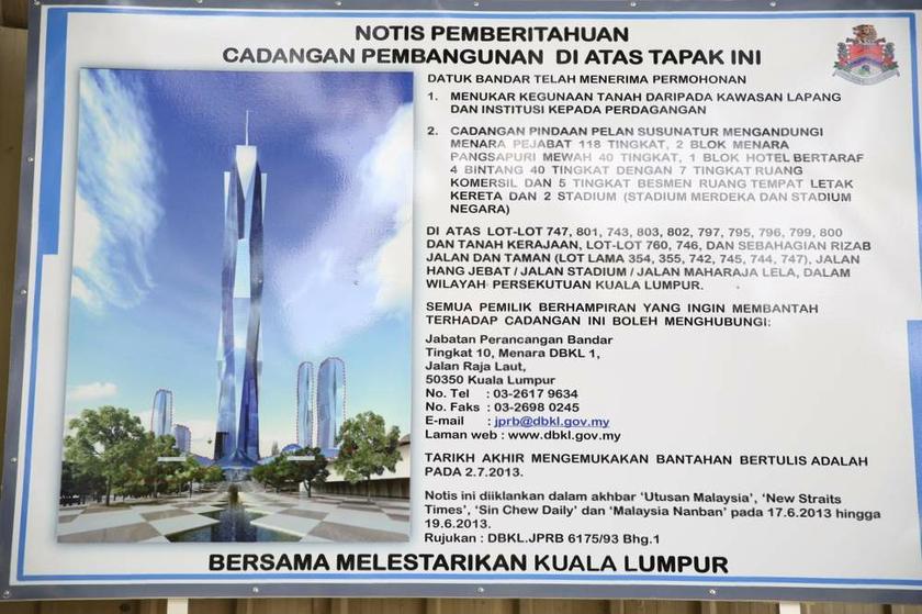 The closing date for the submission of objections to the development is July 2, 2013. u00e2u20acu201d Picture by Choo Choy May