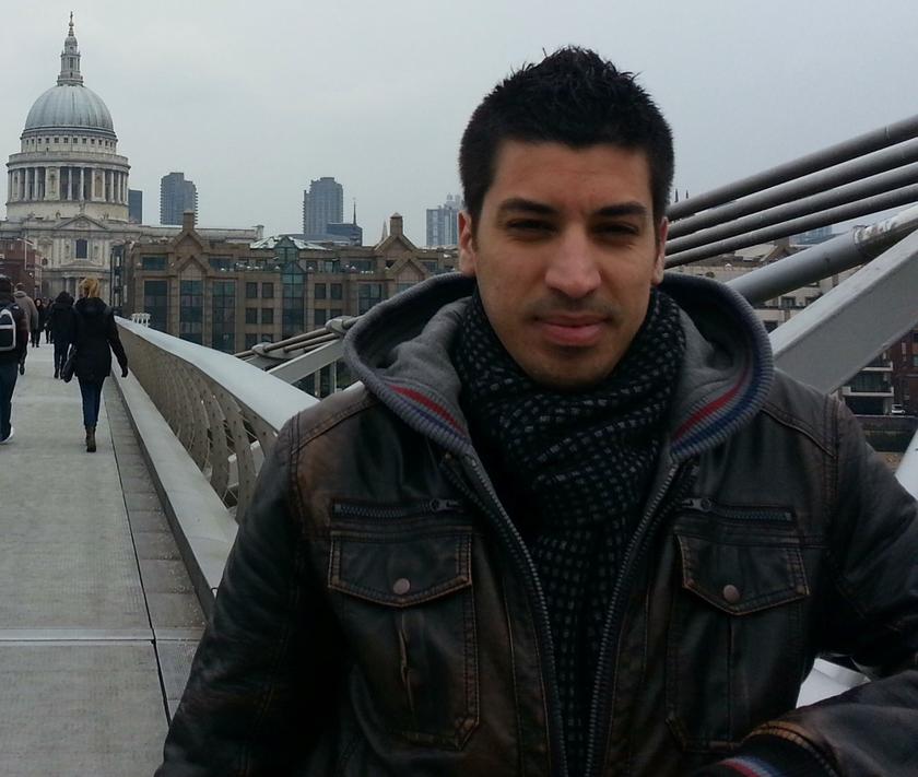 Smini says that he was assaulted by three immigration officers and had his watch stolen. u00e2u20acu201d Picture courtesy of Zakaria Smini